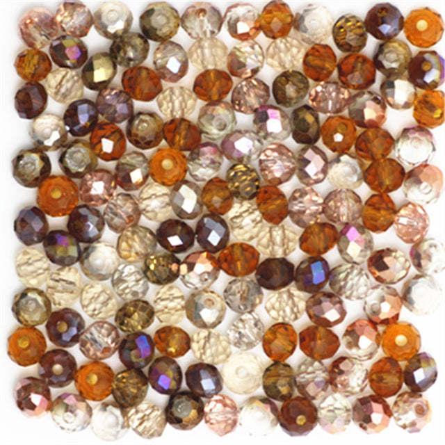 Isywaka Golden Multicolor 3*4mm 4*6mm Rondelle Austria faceted Crystal Glass Beads Loose Spacer Round Beads for Jewelry Making