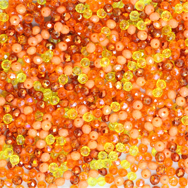 Isywaka Golden Multicolor 3*4mm 4*6mm Rondelle Austria faceted Crystal Glass Beads Loose Spacer Round Beads for Jewelry Making