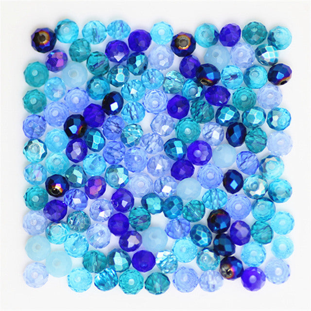 Isywaka Golden Multicolor 3*4mm 4*6mm Rondelle Austria faceted Crystal Glass Beads Loose Spacer Round Beads for Jewelry Making