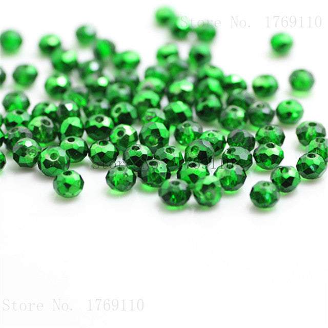 Isywaka Golden Multicolor 3*4mm 4*6mm Rondelle Austria faceted Crystal Glass Beads Loose Spacer Round Beads for Jewelry Making