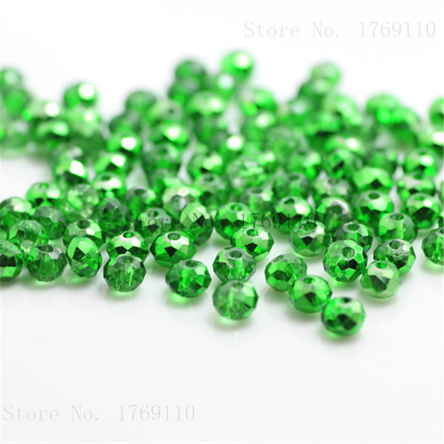 Isywaka Golden Multicolor 3*4mm 4*6mm Rondelle Austria faceted Crystal Glass Beads Loose Spacer Round Beads for Jewelry Making