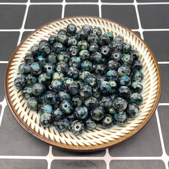 8mm-10mm Round Shape Beads Jewelry Making Acrylic Beads Multicolor Loose Bead Jewelry DIY Accessory