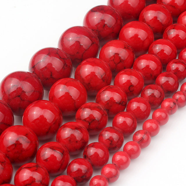 4/6/8/10/12mm Second Generation White Howlite Beads for Jewelry Bracelet Making Round Loose Beads Strand 15''