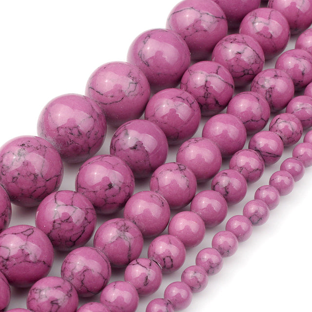4/6/8/10/12mm Second Generation White Howlite Beads for Jewelry Bracelet Making Round Loose Beads Strand 15''