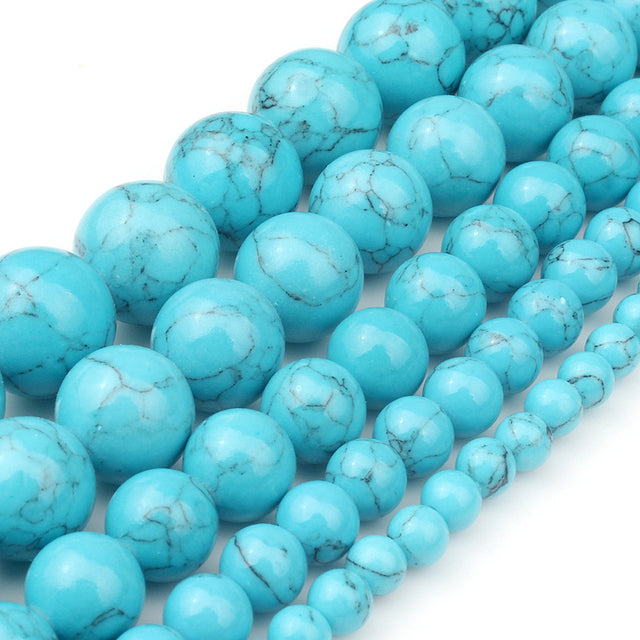 4/6/8/10/12mm Second Generation White Howlite Beads for Jewelry Bracelet Making Round Loose Beads Strand 15''