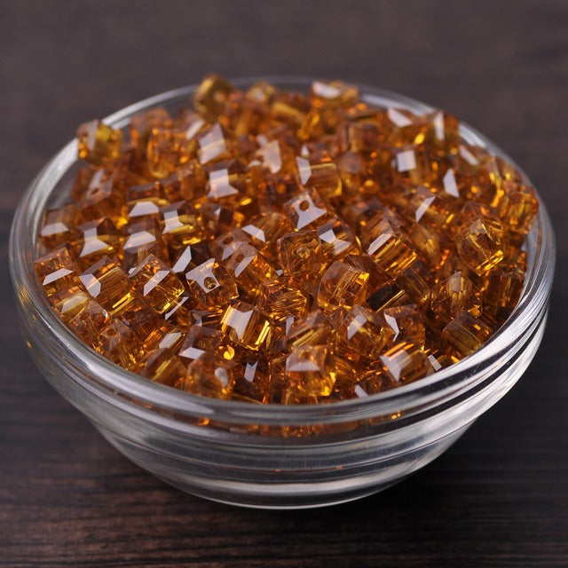 3mm 4mm 6mm 8mm 10mm Cube Square Faceted Czech Crystal Glass Loose Crafts Beads Wholesale Lot for Jewelry Making DIY Part 1