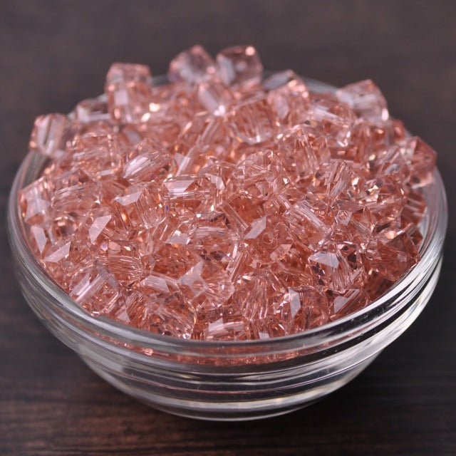 3mm 4mm 6mm 8mm 10mm Cube Square Faceted Czech Crystal Glass Loose Crafts Beads Wholesale Lot for Jewelry Making DIY Part 1