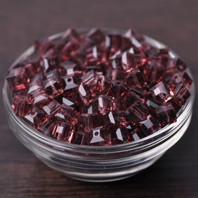 3mm 4mm 6mm 8mm 10mm Cube Square Faceted Czech Crystal Glass Loose Crafts Beads Wholesale Lot for Jewelry Making DIY Part 1