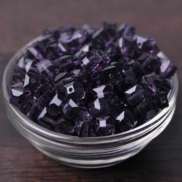 3mm 4mm 6mm 8mm 10mm Cube Square Faceted Czech Crystal Glass Loose Crafts Beads Wholesale Lot for Jewelry Making DIY Part 1