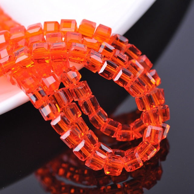 3mm 4mm 6mm 8mm 10mm Cube Square Faceted Czech Crystal Glass Loose Crafts Beads Wholesale Lot for Jewelry Making DIY Part 1