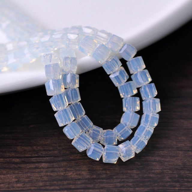 3mm 4mm 6mm 8mm 10mm Cube Square Faceted Czech Crystal Glass Loose Crafts Beads Wholesale Lot for Jewelry Making DIY Part 1