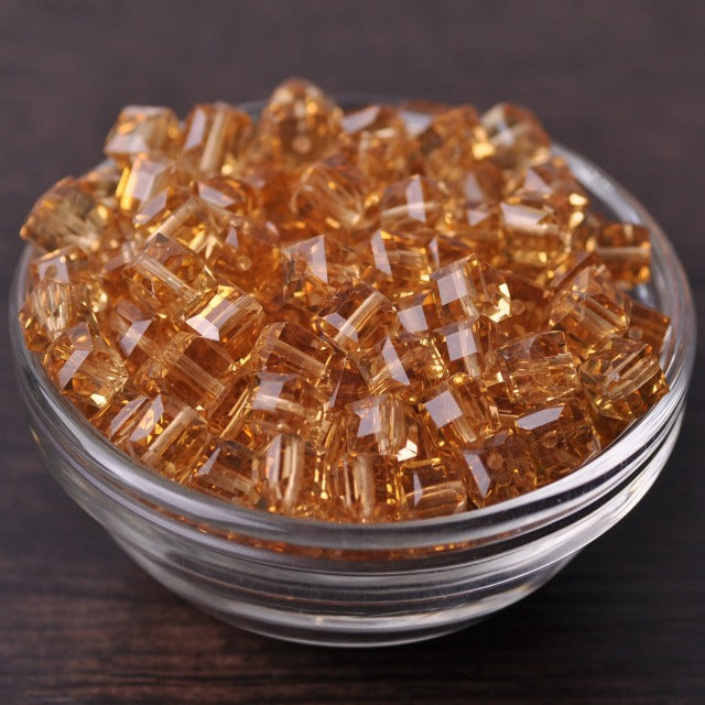 3mm 4mm 6mm 8mm 10mm Cube Square Faceted Czech Crystal Glass Loose Crafts Beads Wholesale Lot for Jewelry Making DIY Part 1
