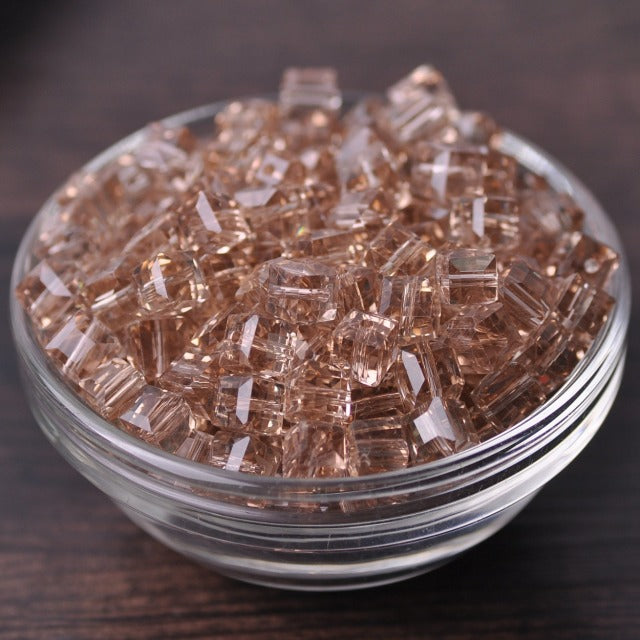 3mm 4mm 6mm 8mm 10mm Cube Square Faceted Czech Crystal Glass Loose Crafts Beads Wholesale Lot for Jewelry Making DIY Part 1