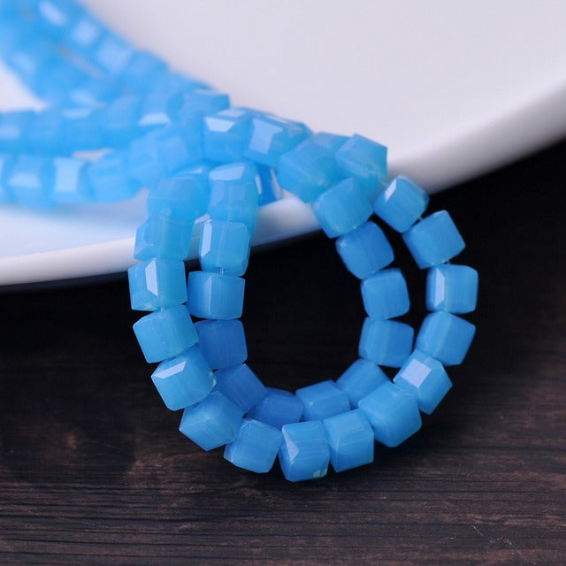 3mm 4mm 6mm 8mm 10mm Cube Square Faceted Czech Crystal Glass Loose Crafts Beads Wholesale Lot for Jewelry Making DIY Part 1