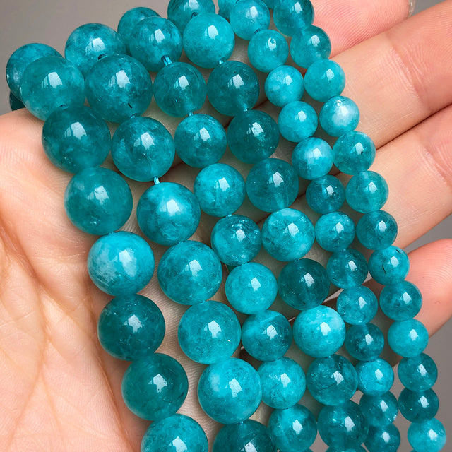 Wholesale Jades Chalcedony Beads Natural Stone Bedas for Jewelry Making Loose Spacer Round Beads DIY Necklace Bracelet 15inch