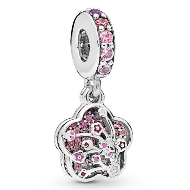 Fit Original Pandora Charms Bracelets DIY Women Jewelry Gift New Glass Heart Balloon Crown Boy Girl Classic Fashion Dangle Beads