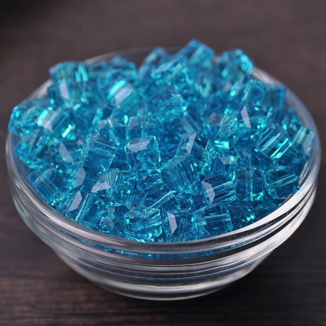 3mm 4mm 6mm 8mm 10mm Cube Square Faceted Czech Crystal Glass Loose Crafts Beads Wholesale Lot for Jewelry Making DIY Part 1