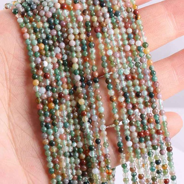 New Wholesale Natural Stone Beads Rose Quartzs Amethysts Agates Beads for Jewelry Making Beadwork DIY Bracelet 2mm 3mm