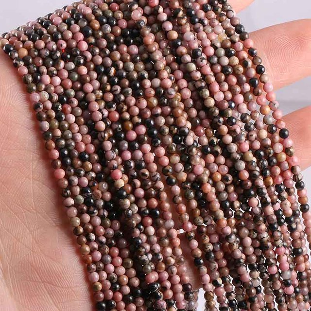 New Wholesale Natural Stone Beads Rose Quartzs Amethysts Agates Beads for Jewelry Making Beadwork DIY Bracelet 2mm 3mm