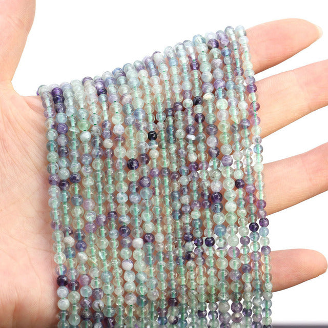 New Wholesale Natural Stone Beads Rose Quartzs Amethysts Agates Beads for Jewelry Making Beadwork DIY Bracelet 2mm 3mm