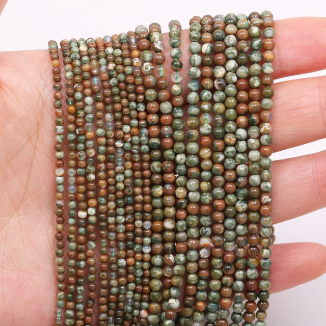 New Wholesale Natural Stone Beads Rose Quartzs Amethysts Agates Beads for Jewelry Making Beadwork DIY Bracelet 2mm 3mm