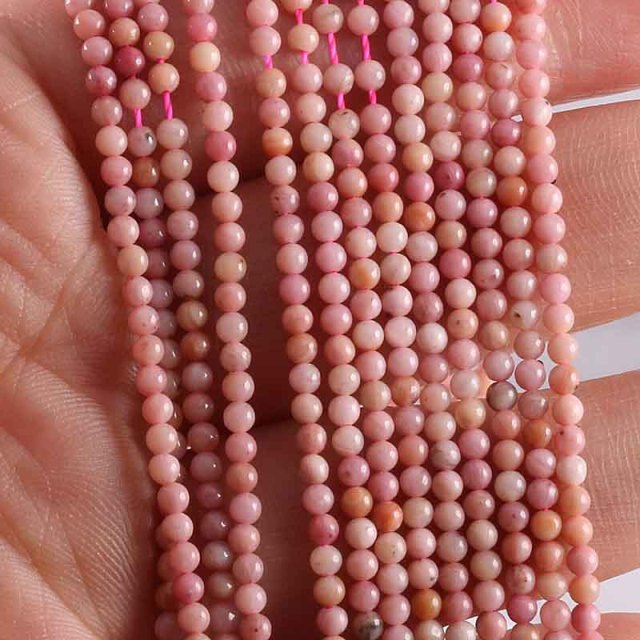 New Wholesale Natural Stone Beads Rose Quartzs Amethysts Agates Beads for Jewelry Making Beadwork DIY Bracelet 2mm 3mm
