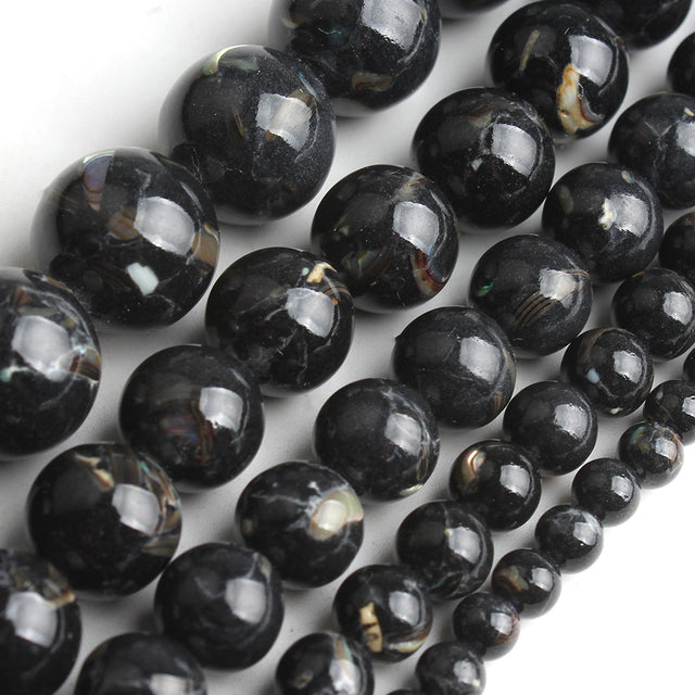 White Howlite Spun Gold Loose Stone Round Beads for Jewelry Making DIY Bracelet 15'' strand 4/6/8/10/12mm
