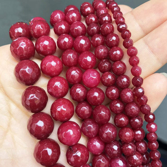 Wholesale Jades Chalcedony Beads Natural Stone Bedas for Jewelry Making Loose Spacer Round Beads DIY Necklace Bracelet 15inch