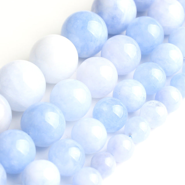 Wholesale Jades Chalcedony Beads Natural Stone Bedas for Jewelry Making Loose Spacer Round Beads DIY Necklace Bracelet 15inch