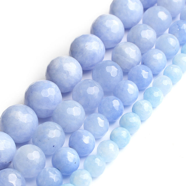 Wholesale Jades Chalcedony Beads Natural Stone Bedas for Jewelry Making Loose Spacer Round Beads DIY Necklace Bracelet 15inch