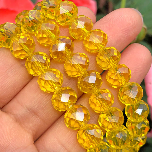 White AB Clear Rondelle Austria Crystal Beads Faceted Glass Beads Loose Spacer Beads For DIY Bracelet Jewelry Making Accessories