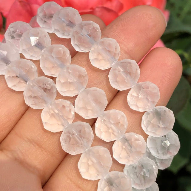 White AB Clear Rondelle Austria Crystal Beads Faceted Glass Beads Loose Spacer Beads For DIY Bracelet Jewelry Making Accessories