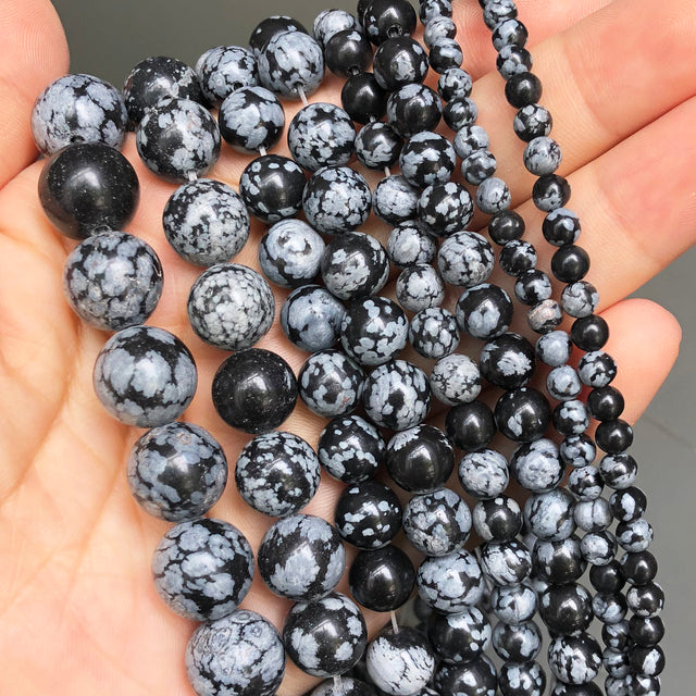 Natural Stone White Black Dull Polish Matte Onyx Agates Smooth Round Beads for Jewelry Making DIY Bracelet 15" Strand 4-12mm