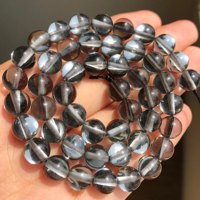 Natural Stone White Black Dull Polish Matte Onyx Agates Smooth Round Beads for Jewelry Making DIY Bracelet 15" Strand 4-12mm
