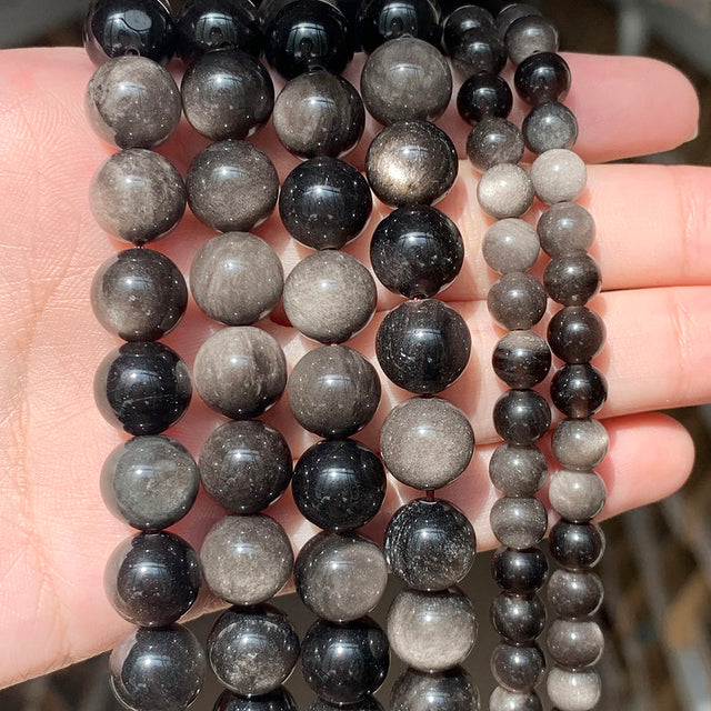Natural Stone White Black Dull Polish Matte Onyx Agates Smooth Round Beads for Jewelry Making DIY Bracelet 15" Strand 4-12mm