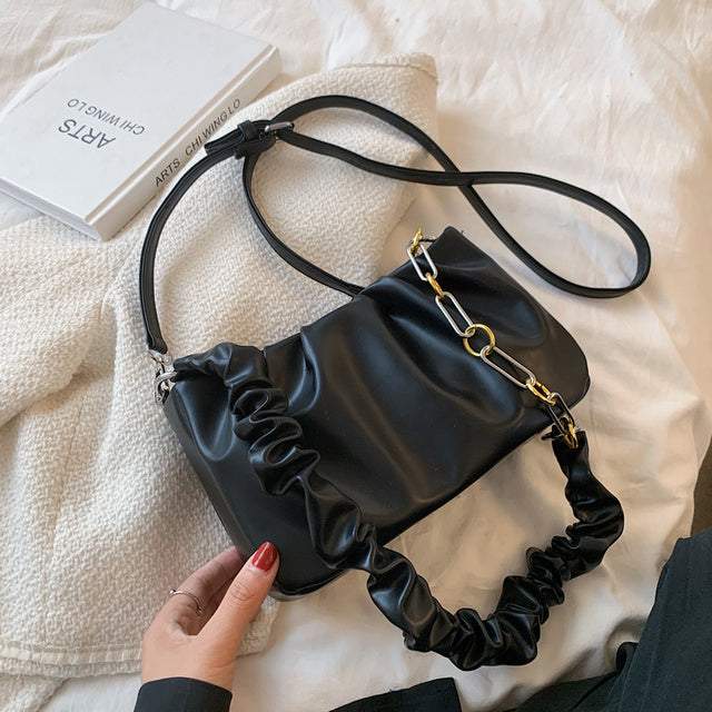 Beibao Fold bag women's summer 2021 new fashion cloud Fold bag armpit bag one shoulder slant cross handbag