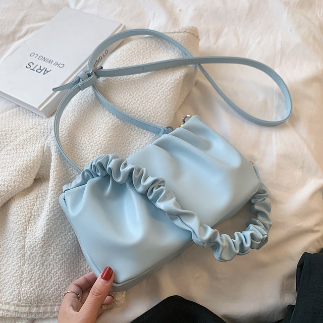 Beibao Fold bag women's summer 2021 new fashion cloud Fold bag armpit bag one shoulder slant cross handbag