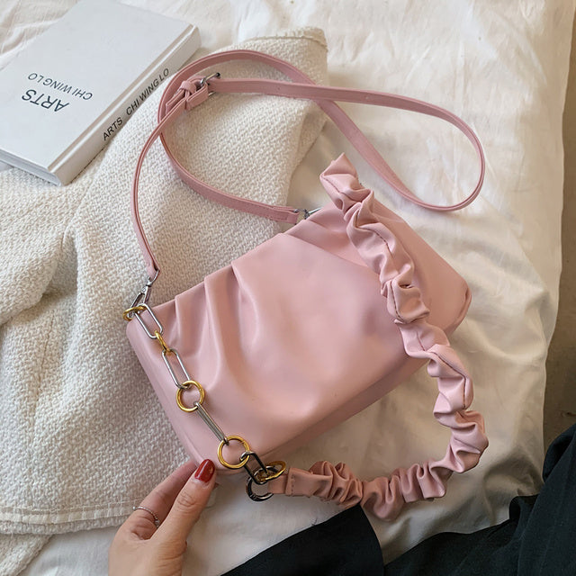 Beibao Fold bag women's summer 2021 new fashion cloud Fold bag armpit bag one shoulder slant cross handbag
