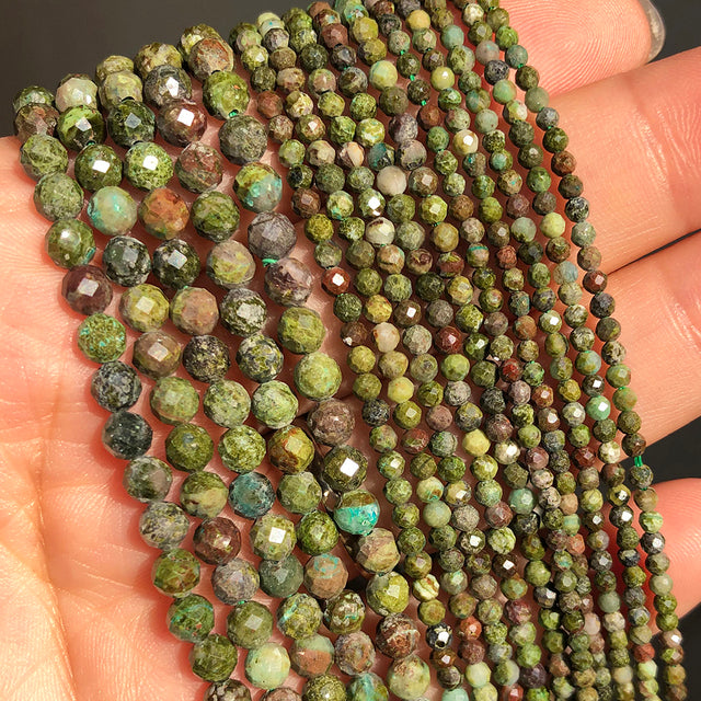 Natural Lapis Lazuli Bead Faceted Blue Stone Round Loose DIY Beads for Jewelry Making Handmade Bracelet 15inch 2/3/4mm