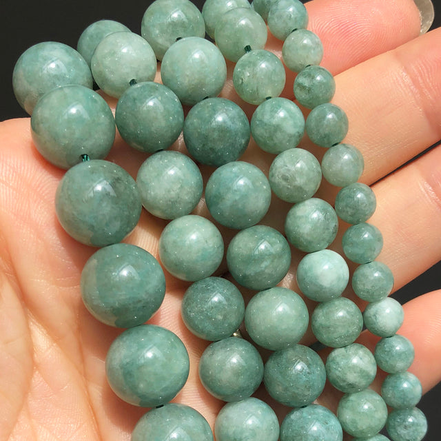 Natural Stone Dark Blue Chalcedony Jades Beads Round Loose Spacer Beads For Jewelry Making 4/6/8/10/12mm DIY Handmade Bracelets