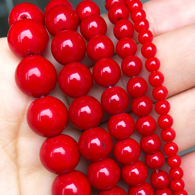 Natural Stone Dark Blue Chalcedony Jades Beads Round Loose Spacer Beads For Jewelry Making 4/6/8/10/12mm DIY Handmade Bracelets