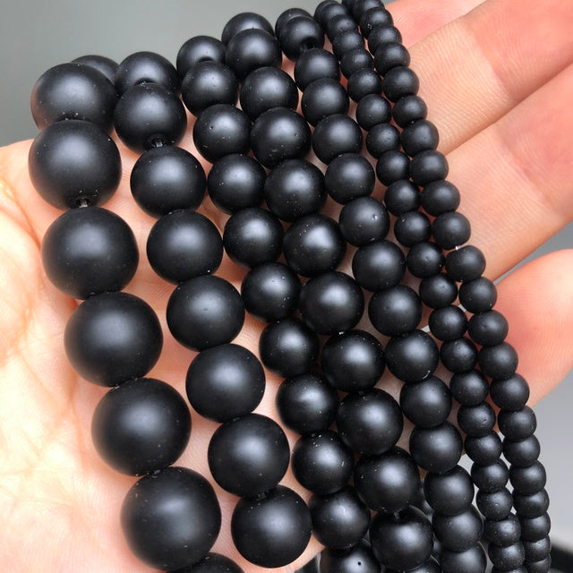 Natural Stone Dark Blue Chalcedony Jades Beads Round Loose Spacer Beads For Jewelry Making 4/6/8/10/12mm DIY Handmade Bracelets