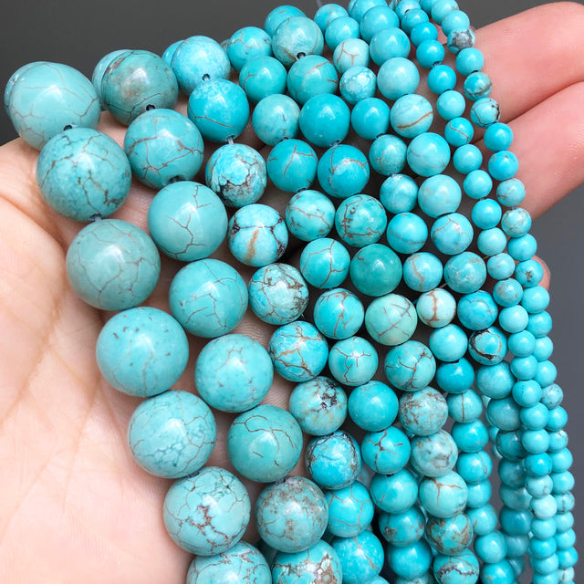 Natural Stone Beads Lapis Lazuli Round Loose Stone Beads For Jewelry Making DIY Bracelet Earrings Accessories 15'' 4/6/8/10/12mm