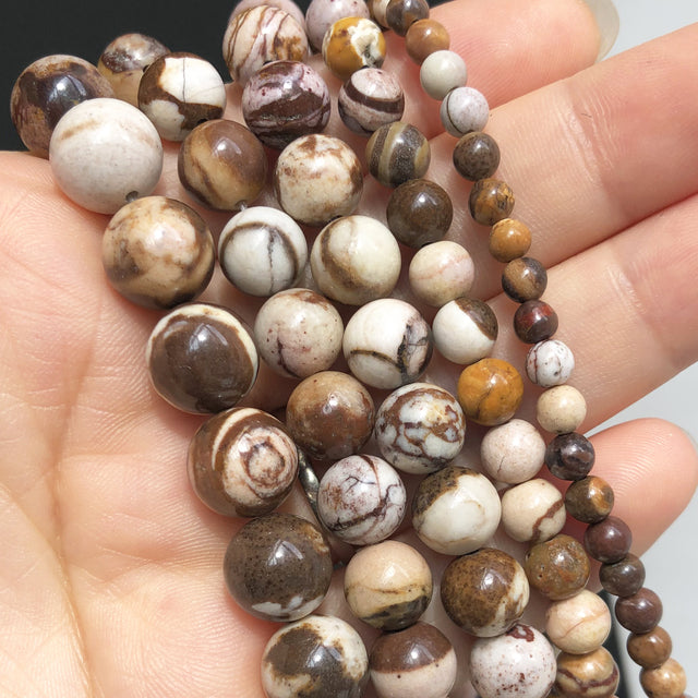 Natural Stone Beads Lapis Lazuli Round Loose Stone Beads For Jewelry Making DIY Bracelet Earrings Accessories 15'' 4/6/8/10/12mm