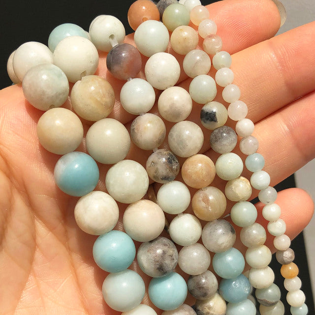 Natural Stone Beads Lapis Lazuli Round Loose Stone Beads For Jewelry Making DIY Bracelet Earrings Accessories 15'' 4/6/8/10/12mm