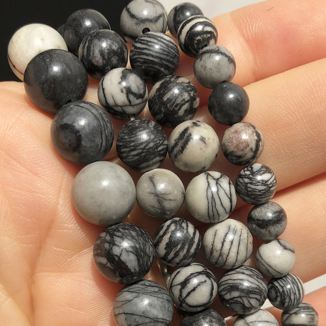 Natural Stone Beads Lapis Lazuli Round Loose Stone Beads For Jewelry Making DIY Bracelet Earrings Accessories 15'' 4/6/8/10/12mm