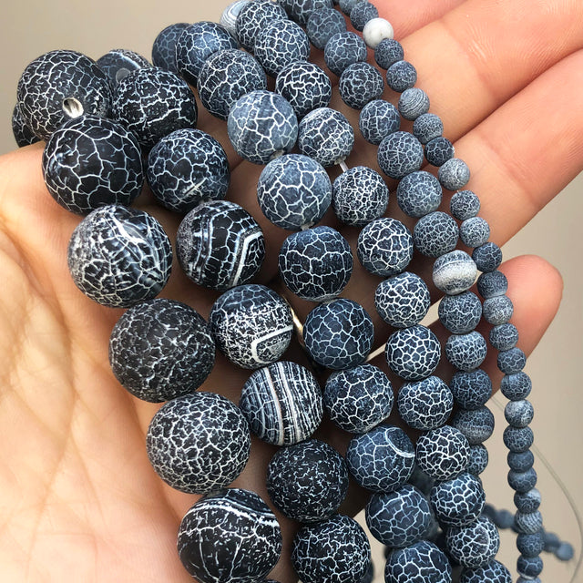 Natural Stone Beads Lapis Lazuli Round Loose Stone Beads For Jewelry Making DIY Bracelet Earrings Accessories 15'' 4/6/8/10/12mm