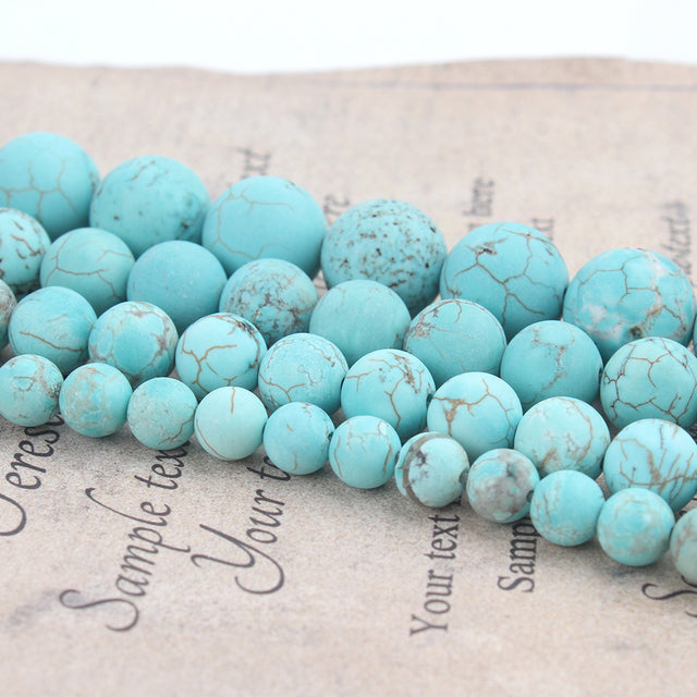 Natural Stone Beads Lapis Lazuli Round Loose Stone Beads For Jewelry Making DIY Bracelet Earrings Accessories 15'' 4/6/8/10/12mm