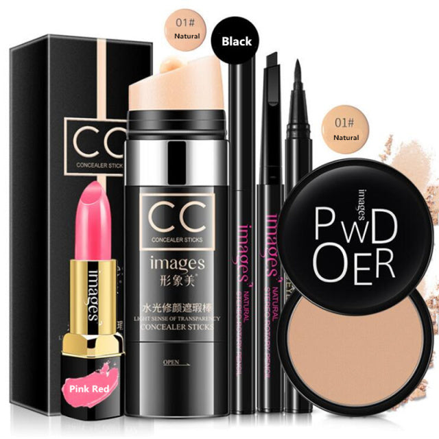 New Women Brand Makeup Set,Fashion Cosmetics Kit,Anti-wrinkle BB Cream,WaterProof Roll Mascara,Magic Eyeliner,Charming Lipstick