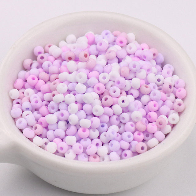 330Pcs/Bag 3mm Matte Macaroon Color Glass Seed Beads 8/0 Uniform Round Spacer Beads For DIY Handmade Jewelry Making Accessories
